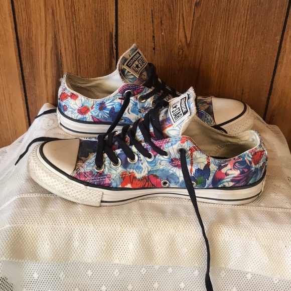 flowered converse